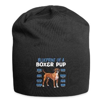 Boxeur allemand PLAN D’UN BOXEUR Drôle - Bonnet en jersey - noir - Devant