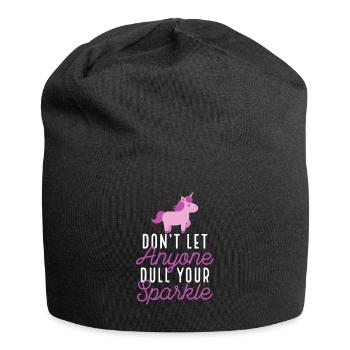 Don't Let Anyone Dull Your Sparkle Rainbow Unicorn - Jersey Beanie - black - Front