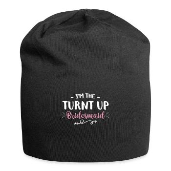 Junggesellin Jungesellinnenabschied Braut - Jersey-Beanie - Schwarz - Vorne