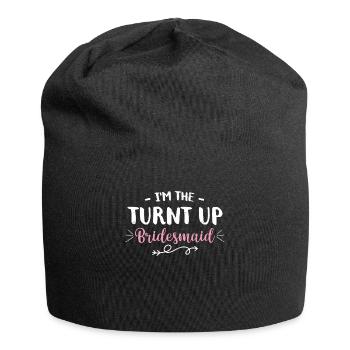 Junggesellin - Jersey-Beanie - Schwarz - Vorne