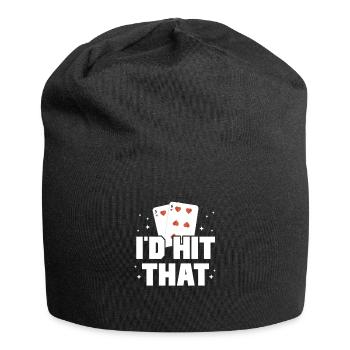 Black Jack - Jersey-Beanie - Schwarz - Vorne