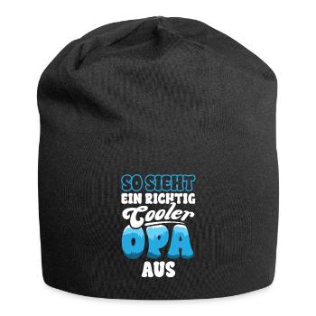 So sieht ein richtig cooler Opa aus - Jersey-Beanie - Schwarz - Vorne