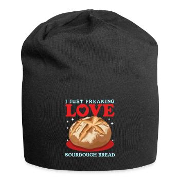 Sourdough Bread Sourdough Bread Gift - Jersey Beanie - black - Front