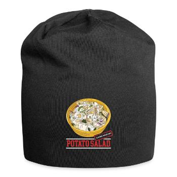 Salade de pommes de terre Härdöpfelsalat Cadeau - Bonnet en jersey - noir - Devant