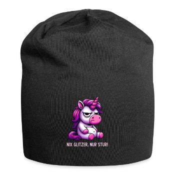 Rien ne brille, juste têtu - Bonnet en jersey - noir - Devant