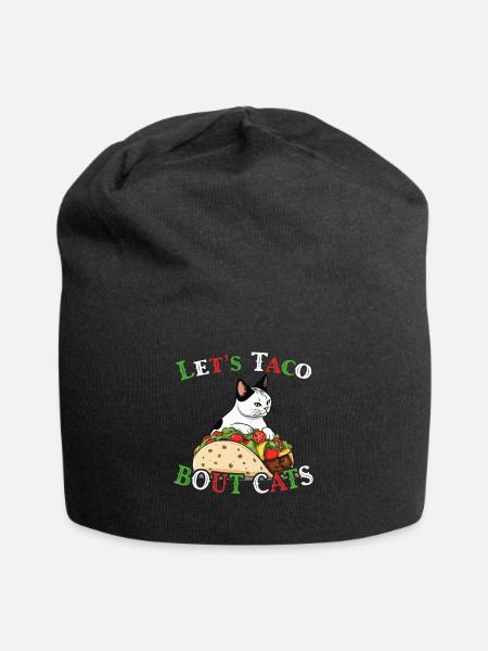 Lustige Taco Katze Cinco De Mayo Mexikanisches - Jersey-Beanie - Schwarz