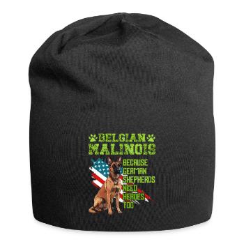 BELGIAN MALINOIS BECAUSE GERMAN SHEPHERDS NEED - Jersey Beanie - black - Front