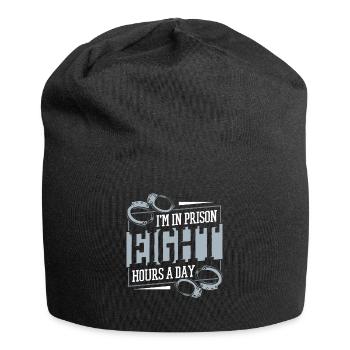 Ich bin acht Stunden am Tag im Gefängnis Korrekturen - Jersey-Beanie - Schwarz - Vorne