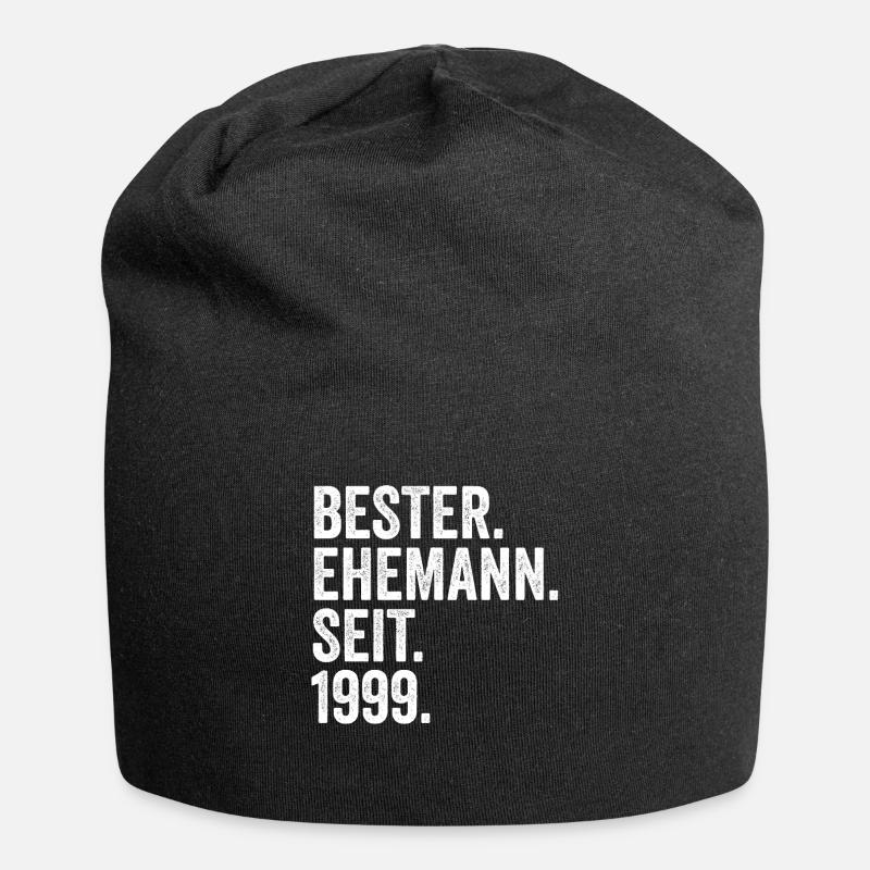 Valentinstag Bester Ehemann Seit 1999 - Jersey-Beanie - Schwarz