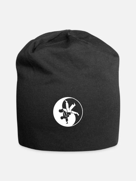 Judoka Taekwondo Karate Aikido Ju-Jutsu - Jersey-Beanie - Schwarz