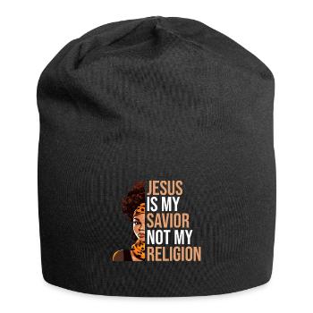 African American Christ Jesus Black Women - Jersey Beanie - black - Front