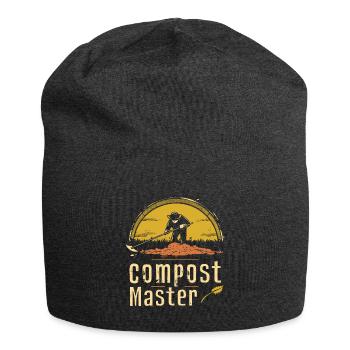 Permakultur Lebensmittel Compost - Jersey-Beanie - Anthrazit - Vorne