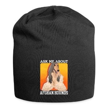 Lévrier afghan chien propriétaire de chien cadeau - Bonnet en jersey - noir - Devant