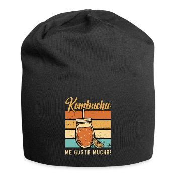 Kombucha Me Gusta Mucha Loves Fermented Drinks - Jersey-Beanie - Schwarz - Vorne