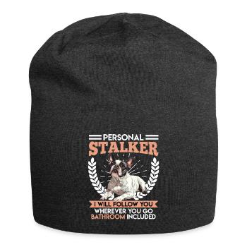 Frenchie PERSÖNLICHER STALKER Lustige - Jersey-Beanie - Anthrazit - Vorne