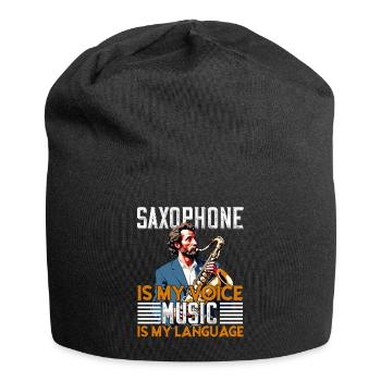 Funny Saxophone Design for Jazz Music Lovers - Jersey Beanie - black - Front