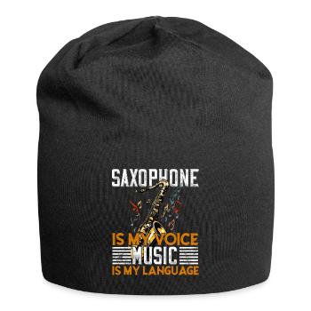 Funny Saxophone Design Saxophone Player Saying - Jersey Beanie - black - Front