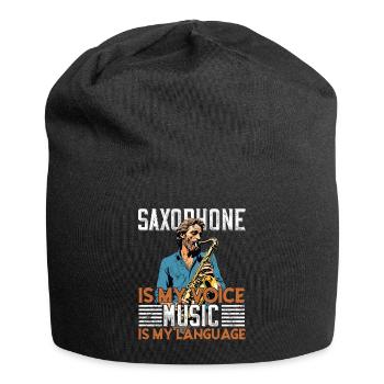Funny Saxophone Design for Jazz Music Lovers - Jersey Beanie - black - Front