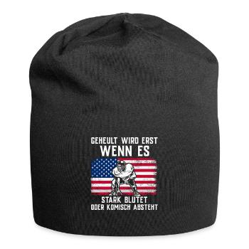 American Football Tshirt Herren Kinder Football - Jersey-Beanie - Schwarz - Vorne