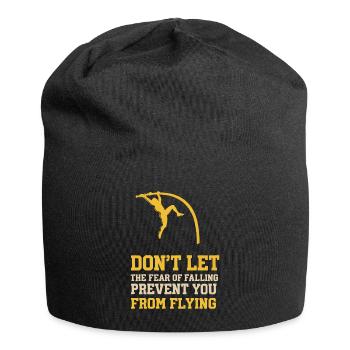 Stabhochspringer-Geschenk - Jersey-Beanie - Schwarz - Vorne