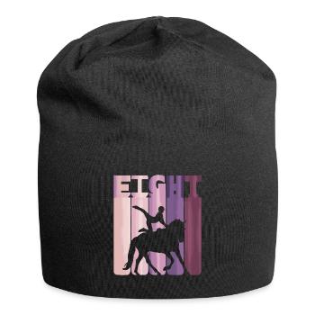 Liebt Pferd Voltigieren Geschenk - Jersey-Beanie - Schwarz - Vorne