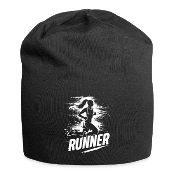 Running design for runners at the marathon - Jersey Beanie - black - Front