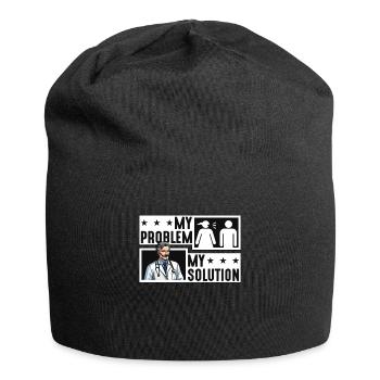 Psychiatrist My Problem My Pictogram Dad Therapist - Jersey-Beanie - Schwarz - Vorne
