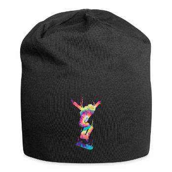 Buntes Skateboarding für einen Skater - Jersey-Beanie - Schwarz - Vorne