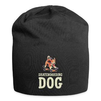 Skateboarding Dog für einen Skater - Jersey-Beanie - Schwarz - Vorne