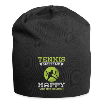Le tennis me rend heureux pas tant que ça - Bonnet en jersey - noir - Devant
