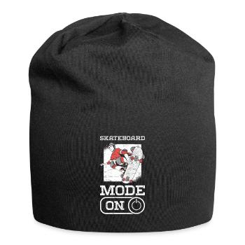 Skateboard-Modus für einen Skater - Jersey-Beanie - Schwarz - Vorne