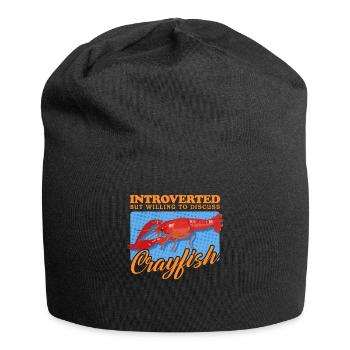 Flusskrebs Edelkrebs Meeresfrüchte Geschenk - Jersey-Beanie - Schwarz - Vorne