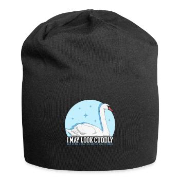 Swan Lover Swans Gift - Jersey Beanie - black - Front
