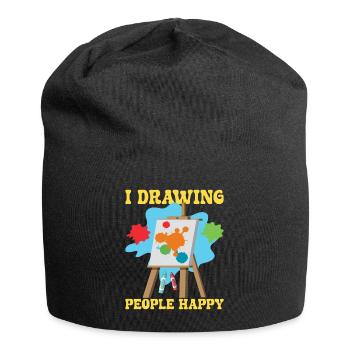 Cool Artist I Drawing People Happy Painter Gift - Jersey Beanie - black - Front