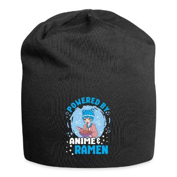 Pwered By Anime Ramen Japanese Anime Manga Otaku - Jersey Beanie - black - Front