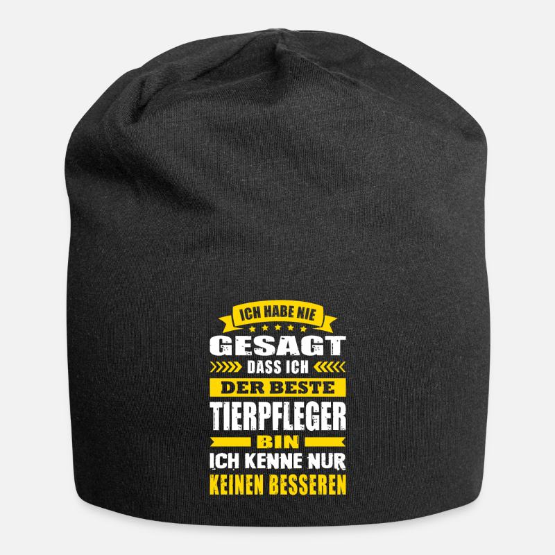 Ich Habe Nie Gesagt Der Beste Tierpfleger - Jersey-Beanie - Schwarz