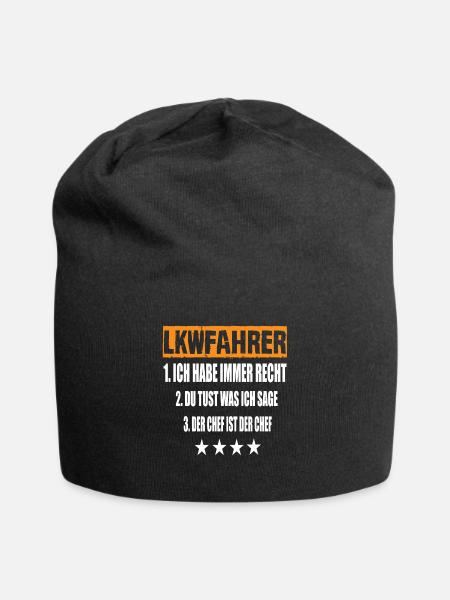 Lkwfahrer - Jersey-Beanie - Schwarz
