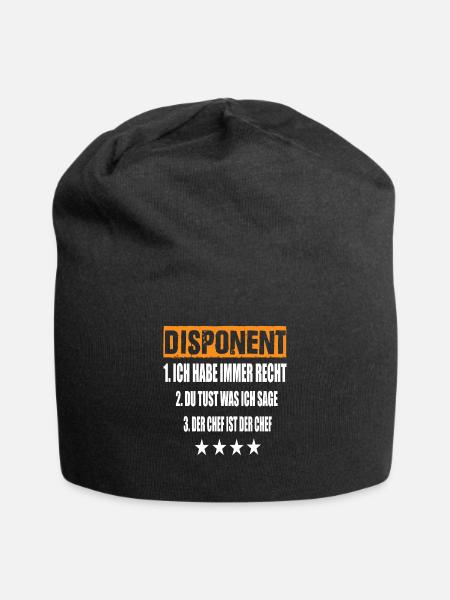 Disponent - Jersey-Beanie - Schwarz