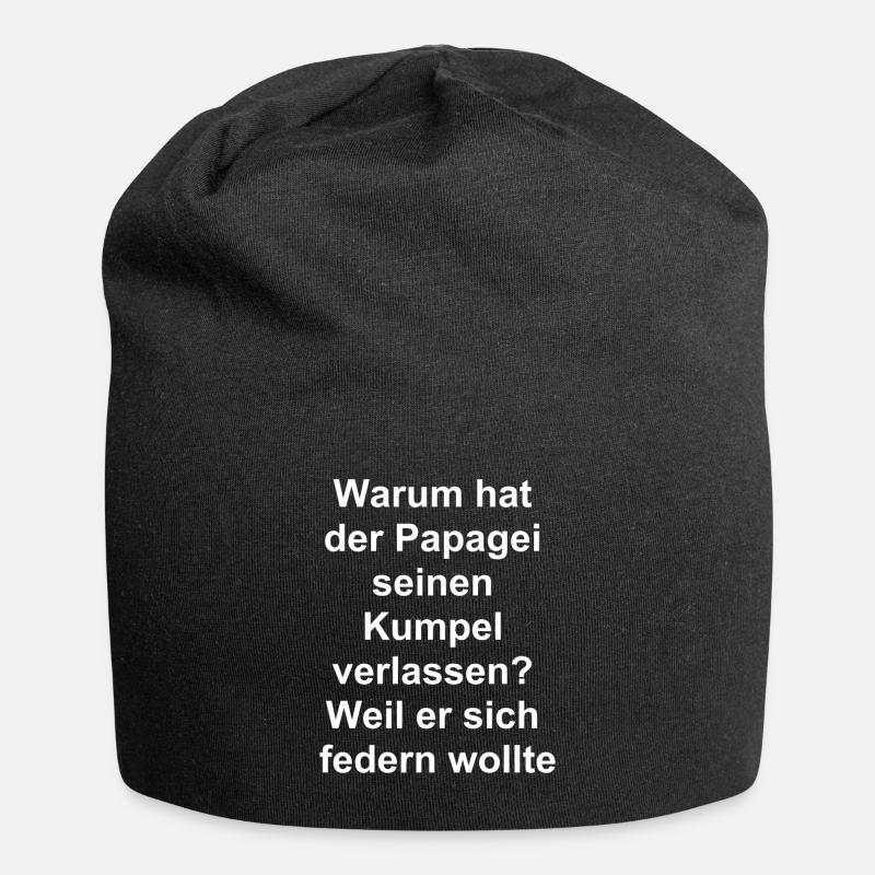 Cadeau de perroquets BFF - Bonnet en jersey - noir