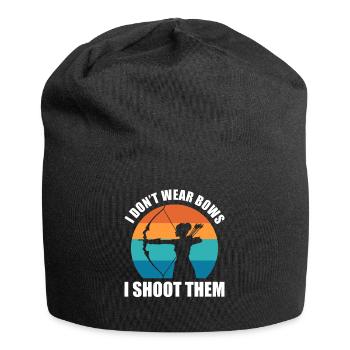I Don't Wear Bows I Shoot Them Bogenschütze - Jersey-Beanie - Schwarz - Vorne