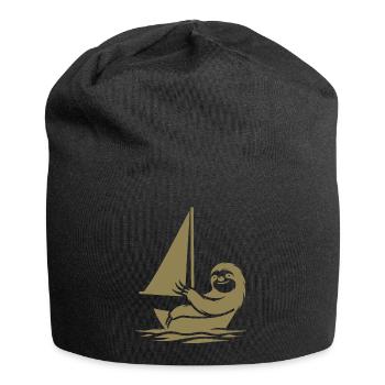Dériveur minimaliste Sloth Summer - Bonnet en jersey - noir - Devant