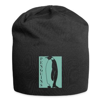 Pinguine Kaiser Seevogel König Pinguin Liebhaber - Jersey-Beanie - Schwarz - Vorne