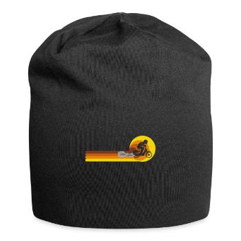 Moped moped scooter moped moped driver vintage 70s - Jersey Beanie - black - Front