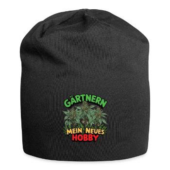 Gärtnern meine neues Hobby, Cannabis edition - Jersey-Beanie - Schwarz - Vorne