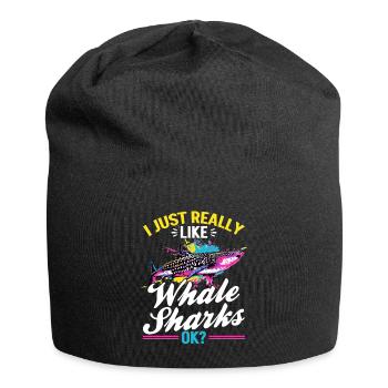 Funny Whale Shark Animal I Just Really Like Whale - Jersey-Beanie - Schwarz - Vorne