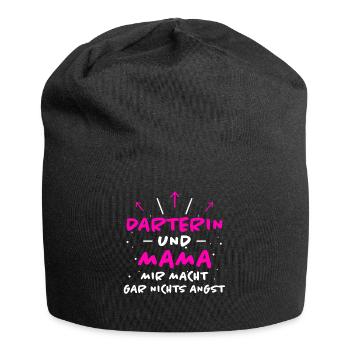 Darterin Spruch Dartspielerin Darterin Geschenk - Jersey-Beanie - Schwarz - Vorne