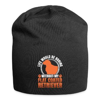 Langweilig ohne Flat Coated Retriever - Jersey-Beanie - Schwarz - Vorne