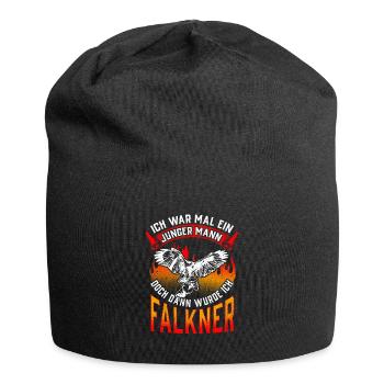 Falkner war mal jung Beizjagd Falknerei - Jersey-Beanie - Schwarz - Vorne