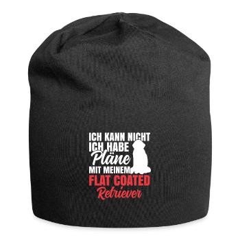 Plans avec mon Flat Coated Retriever - Bonnet en jersey - noir - Devant