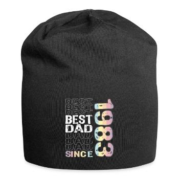 Bester Papa der Welt seit 1983 Vatertag - Jersey-Beanie - Schwarz - Vorne